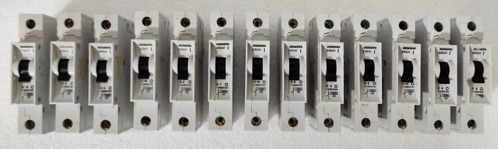SIEMENS 5SX4 CIRCUIT BREAKER LOT OF 13 PCS